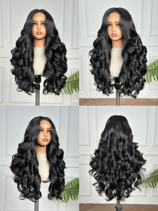 24" Rose Wavy with 5 x 5 Closure