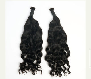 Curly Human Hair Bulk - Pure Virgin Italy