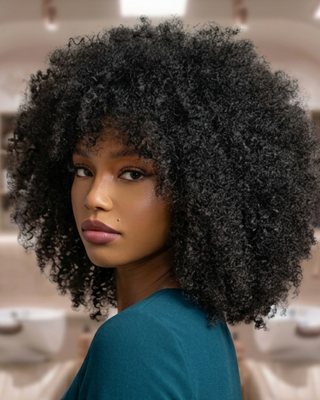 Nia Afro Curl™ – 8″ Lace Front Wig