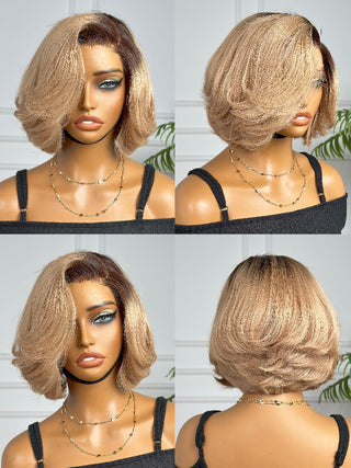 Glueless Bob Wig with 13 x 4 Frontal