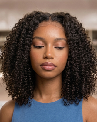 Posh Curl Wave Mini Closure – 4″ × 4″ Lace Closure
