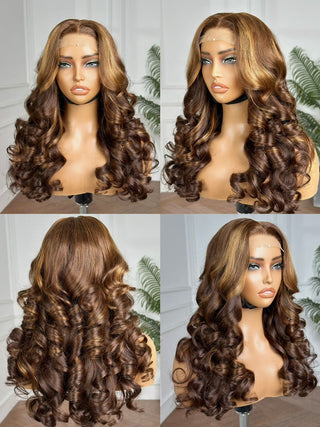 Serenity Highlight Bouncy™ – 18″ 4×4 Lace Closure Wig