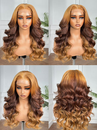 Aurora Honey Ombre™ – 24″ Body Wave 4×4 Lace Closure Wig