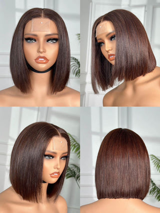 Sienna Chocolate Bob™ – 10″ 2×2 Lace Closure Wig