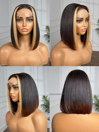 Chloe Highlight Bob™ – 10″ 4×4 Lace Closure Wig