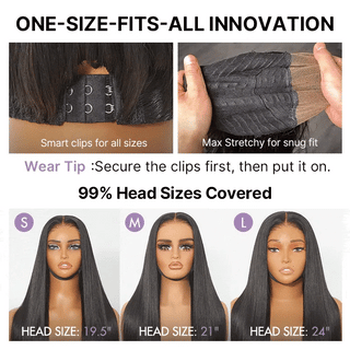 180% / 250% Density Bone Straight with Baby Hair PartingMax Glueless 7x6 Closure HD Lace Wig Pre-Cut Lace