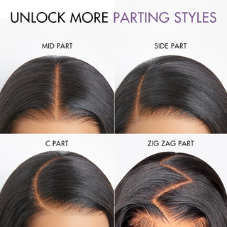 180% / 250% Density Bone Straight with Baby Hair PartingMax Glueless 7x6 Closure HD Lace Wig Pre-Cut Lace