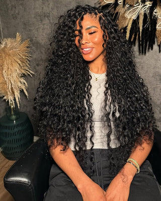 Human Hair Boho Braided Wigs