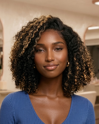 Color Deep Wave Mini Closure – 4” × 4” Lace Closure
