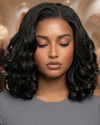 Elysia Spiral Luxe™ – 12″ Double-Drawn Spiral Curl 4×4 Lace Closure Wig