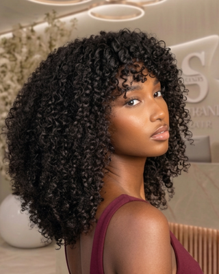 Full Density Base Curl Fringe Wig